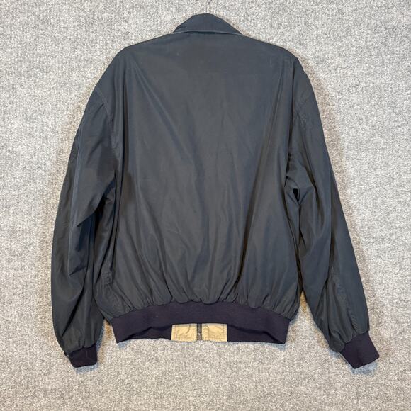 Faconnable Albert Goldberg Bomber Jacket Mens Large Blue Vintage Wool Ribbing - Picture 7 of 10